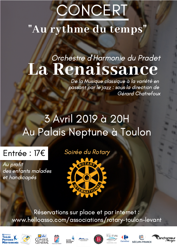 Mercredi 3 avril 2019 – Concert Harmonie -La Renaissance